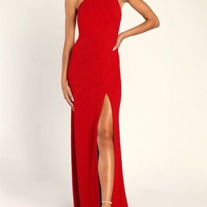 Lulu's One Shoulder Red Dress